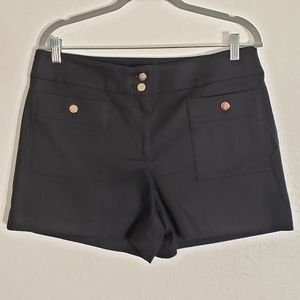 NWT Loft Blk Dress Shorts/Gold Buttons, 0048